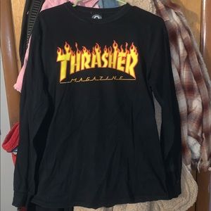 Black Long Sleeve Thrasher